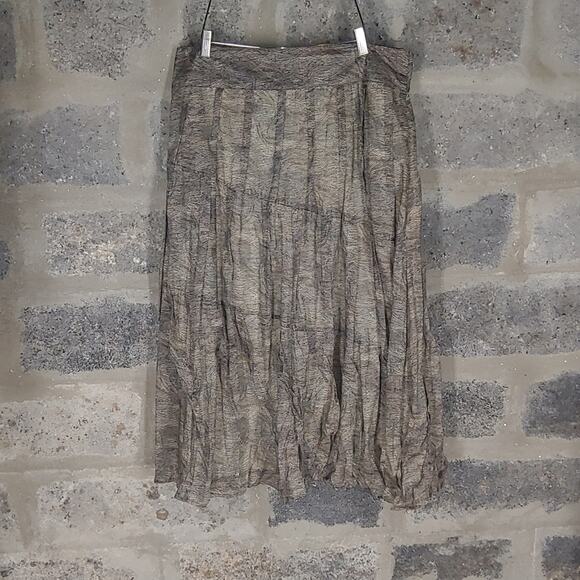 YANSI FUGEL long wide pleat full sweep skirt cotton double layer - Picture 1 of 7